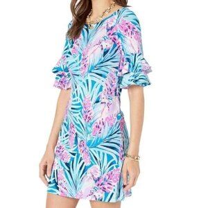 Lilly Pulitzer Lula ruffle sleeve dress Tweethearts Medium NWT $168